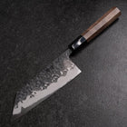 Bunka Blue Steel #1 Kurouchi Tsuchime Buffalo Walnut Handle 165mm (6.5”)-[Musashi]-[Couteaux de cuisine japonais]