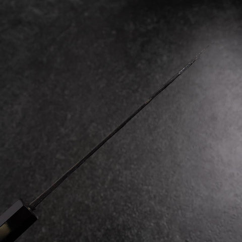 Bunka Blue Steel #1 Kurouchi Tsuchime Buffalo Walnut Handle 165mm (6.5”)-[Musashi]-[Couteaux de cuisine japonais]