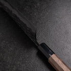 Bunka Blue Steel #1 Kurouchi Tsuchime Buffalo Walnut Handle 165mm (6.5”)-[Musashi]-[Couteaux de cuisine japonais]