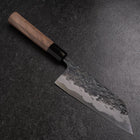 Bunka Blue Steel #1 Kurouchi Tsuchime Buffalo Walnut Handle 165mm (6.5”)-[Musashi]-[Couteaux de cuisine japonais]