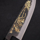 Bunka Blue Steel #2 Kurouchi Chokin Tigre-Bambou Manche en Buffle et Ébène 175mm-[Musashi]-[Couteaux de cuisine japonais]