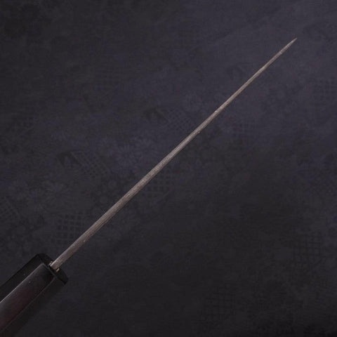 Bunka Blue Steel #2 Kurouchi Chokin Tigre-Bambou Manche en Buffle et Ébène 175mm-[Musashi]-[Couteaux de cuisine japonais]