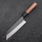 Bunka Blue Steel #2 Kurouchi Damas Manche en Buffle et Bois de Teck 165mm-[Musashi]-[Couteaux de cuisine japonais]
