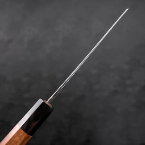 Bunka Blue Steel #2 Kurouchi Damas Manche en Buffle et Bois de Teck 165mm-[Musashi]-[Couteaux de cuisine japonais]