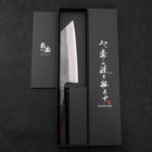 Bunka Blue Steel #2 Kurouchi Damas Manche en Buffle et Ébène 165mm-[Musashi]-[Couteaux de cuisine japonais]