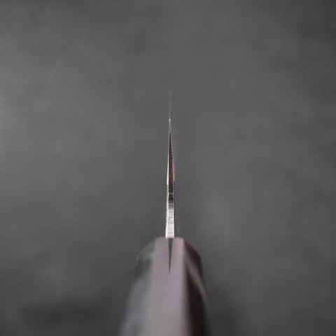 Bunka Blue Steel #2 Kurouchi Damascus Buffalo Ebony Handle 165mm (6.5”)-[Musashi]-[Couteaux de cuisine japonais]
