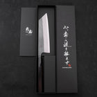 Bunka Blue Steel #2 Kurouchi Damascus Buffalo Ebony Handle 165mm (6.5”)-[Musashi]-[Couteaux de cuisine japonais]