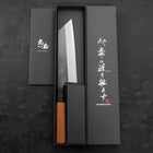 Bunka Blue Steel #2 Kurouchi Damascus White Urushi Handle 165mm (6.5”)-[Musashi]-[Couteaux de cuisine japonais]
