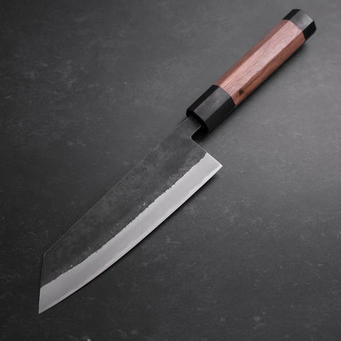 Bunka Blue Steel #2 Revêtement Inox Kurouchi Manche en Noyer 165mm-[Musashi]-[Couteaux de cuisine japonais]
