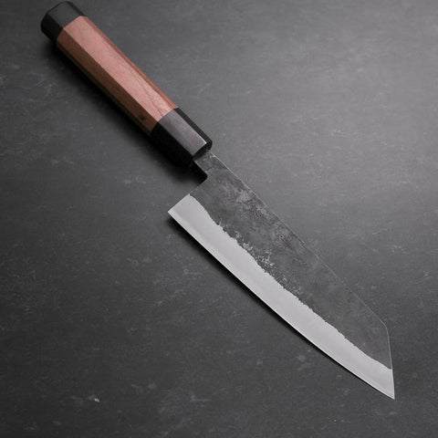 Bunka Blue Steel #2 Revêtement Inox Kurouchi Manche en Noyer 165mm-[Musashi]-[Couteaux de cuisine japonais]