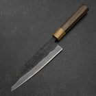 Bunka Blue Steel #2 Revêtement inox Kurouchi Manche en Noyer et Zelkova 180mm-[Musashi]-[Couteaux de cuisine japonais]
