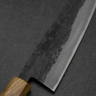 Bunka Blue Steel #2 Revêtement inox Kurouchi Manche en Noyer et Zelkova 180mm-[Musashi]-[Couteaux de cuisine japonais]