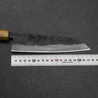 Bunka Blue Steel #2 Revêtement inox Kurouchi Manche en Noyer et Zelkova 180mm-[Musashi]-[Couteaux de cuisine japonais]