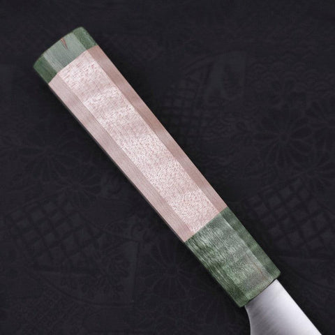 Bunka Blue Super Poli Manche en Érable Vert 180mm-[Musashi]-[Couteaux de cuisine japonais]