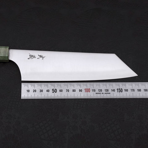 Bunka Blue Super Poli Manche en Érable Vert 180mm-[Musashi]-[Couteaux de cuisine japonais]