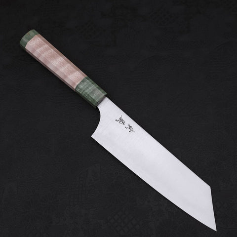 Bunka Blue Super Poli Manche en Érable Vert 180mm-[Musashi]-[Couteaux de cuisine japonais]