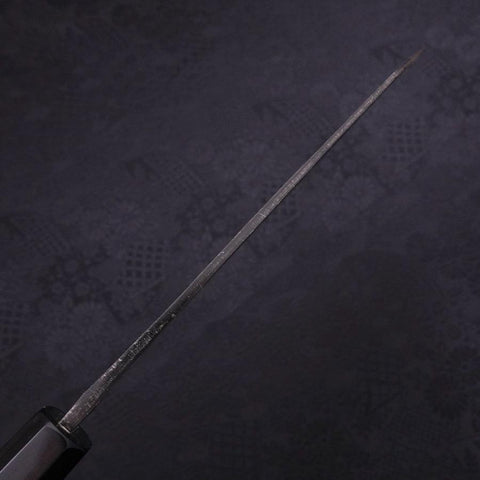 Bunka Blue Steel #2 Kurouchi Damas Manche en Buffle et Ébène 180mm-[Musashi]-[Couteaux de cuisine japonais]