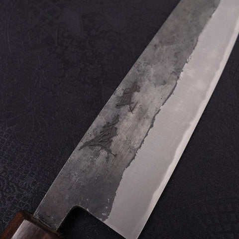 Bunka Blue steel #2 Revêtement Inox Kurouchi Manche en Noyer et Bois de Rose 180mm-[Musashi]-[Couteaux de cuisine japonais]