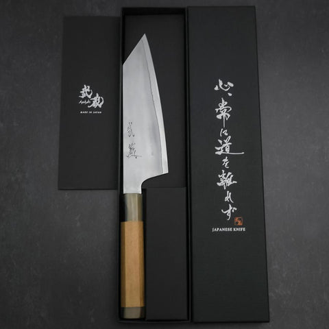 Bunka HAP-40 Bokashi Manche en Magnolia avec Double Embouts en Buffle 180mm-[Musashi]-[Couteaux de cuisine japonais]