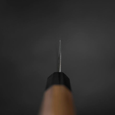 Bunka Revêtement Inox Blue Steel #2 Kurouchi Manche en Noyer 180mm-[Musashi]-[Couteaux de cuisine japonais]