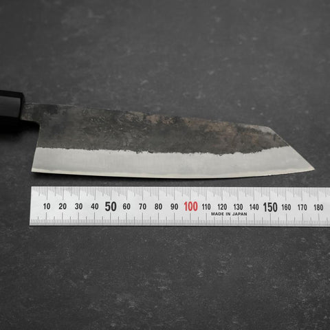 Bunka Revêtement Inox Blue Steel #2 Kurouchi Manche en Noyer 180mm-[Musashi]-[Couteaux de cuisine japonais]