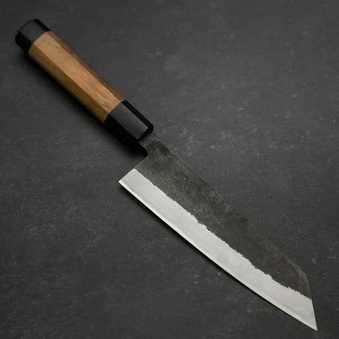 Bunka Revêtement Inox Blue Steel #2 Kurouchi Manche en Noyer 180mm-[Musashi]-[Couteaux de cuisine japonais]