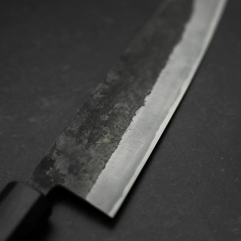 Bunka Revêtement Inox Blue steel #2 Kurouchi Manche en Noyer 180mm-[Musashi]-[Couteaux de cuisine japonais]