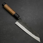 Bunka Revêtement Inox Blue steel #2 Kurouchi Manche en Noyer 180mm-[Musashi]-[Couteaux de cuisine japonais]