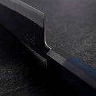 Bunka Revêtement inox Blue Steel #2 Kurouchi Manche Urushi Bleu 170mm-[Musashi]-[Couteaux de cuisine japonais]