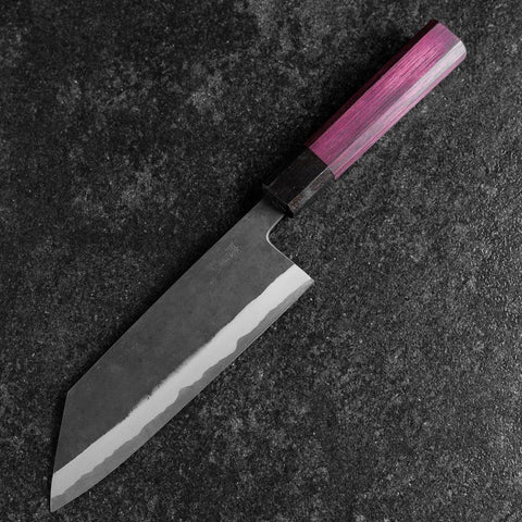 Bunka Revêtement inox Blue Steel #2 Kurouchi Manche Urushi Pourpre 170mm-[Musashi]-[Couteaux de cuisine japonais]