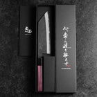 Bunka Revêtement inox Blue Steel #2 Kurouchi Manche Urushi Pourpre 170mm-[Musashi]-[Couteaux de cuisine japonais]
