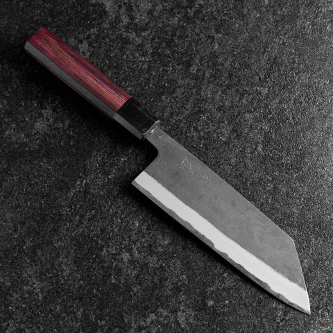 Bunka Revêtement inox Blue Steel #2 Kurouchi Manche Urushi Pourpre 170mm-[Musashi]-[Couteaux de cuisine japonais]
