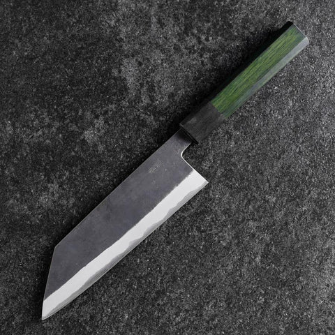 Bunka Revêtement inox Blue Steel #2 Kurouchi Manche Urushi Vert 170mm-[Musashi]-[Couteaux de cuisine japonais]