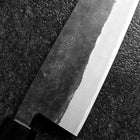 Bunka Revêtement inox Blue Steel #2 Kurouchi Manche en Noyer 165mm-[Musashi]-[Couteaux de cuisine japonais]