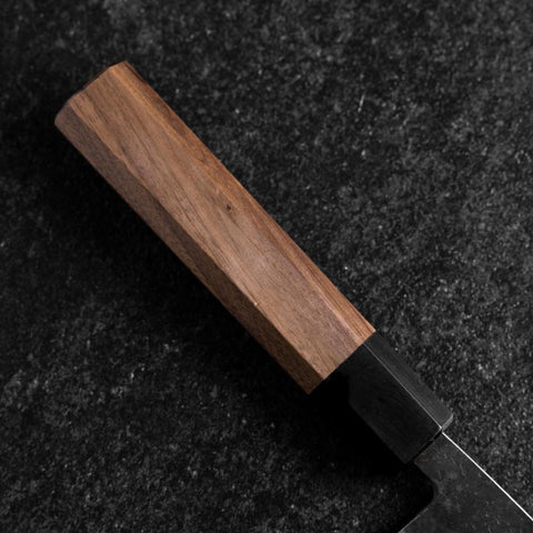 Bunka Revêtement inox Blue Steel #2 Kurouchi Manche en Noyer 165mm-[Musashi]-[Couteaux de cuisine japonais]