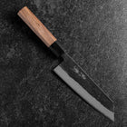 Bunka Revêtement inox Blue Steel #2 Kurouchi Manche en Noyer 165mm-[Musashi]-[Couteaux de cuisine japonais]