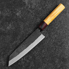 Bunka Revêtement inox Blue Steel #2 Kurouchi Manche en Zelkova 180mm-[Musashi]-[Couteaux de cuisine japonais]