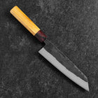 Bunka Revêtement inox Blue Steel #2 Kurouchi Manche en Zelkova 180mm-[Musashi]-[Couteaux de cuisine japonais]