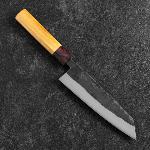 Bunka Revêtement inox Blue Steel #2 Kurouchi Manche en Zelkova 180mm-[Musashi]-[Couteaux de cuisine japonais]