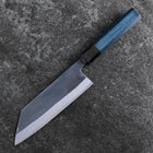 Bunka Revêtement inox Blue Super Kurouchi Manche Urushi Bleu 170mm-[Musashi]-[Couteaux de cuisine japonais]