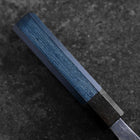 Bunka Revêtement inox Blue Super Kurouchi Manche Urushi Bleu 170mm-[Musashi]-[Couteaux de cuisine japonais]