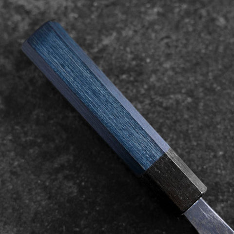 Bunka Revêtement inox Blue Super Kurouchi Manche Urushi Bleu 170mm-[Musashi]-[Couteaux de cuisine japonais]