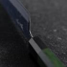 Bunka Revêtement inox Blue Super Kurouchi Manche Urushi Vert 170mm-[Musashi]-[Couteaux de cuisine japonais]