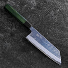 Bunka Revêtement inox Blue Super Kurouchi Manche Urushi Vert 170mm-[Musashi]-[Couteaux de cuisine japonais]