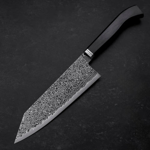 Bunka SG-2 Kurozome Damascus Manche en Ébène 180mm-[Musashi]-[Couteaux de cuisine japonais]