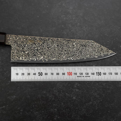 Bunka SG-2 Nickel Noir Damas Manche en Ébène 180mm-[Musashi]-[Couteaux de cuisine japonais]