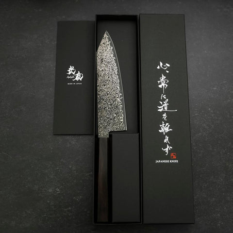 Bunka SG-2 Nickel Noir Damas Manche en Ébène 180mm-[Musashi]-[Couteaux de cuisine japonais]