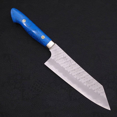 Bunka SG-2 Tsuchime Manche bleu Turquoise 170mm-[Musashi]-[Couteaux de cuisine japonais]