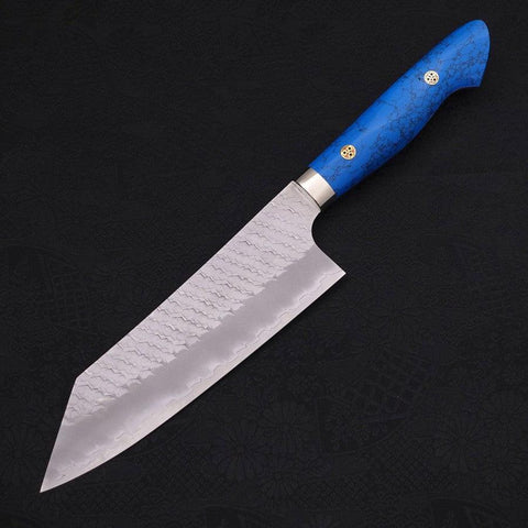 Bunka SG-2 Tsuchime Manche en Turquoise Bleu 170mm-[Musashi]-[Couteaux de cuisine japonais]