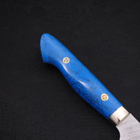 Bunka SG-2 Tsuchime Manche en Turquoise Bleu 170mm-[Musashi]-[Couteaux de cuisine japonais]